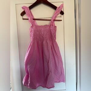 French Connection Pink Smocked Kids Dress